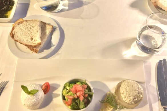Trilye Restaurant, Ankara. Meze selection